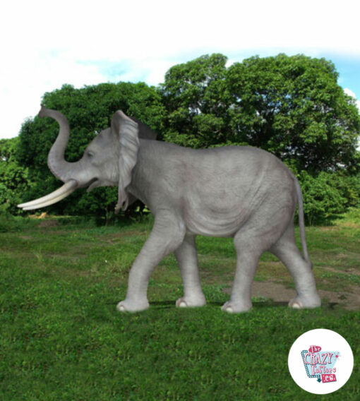 Figurdekorasjon Afrikansk elefant går til venstre
