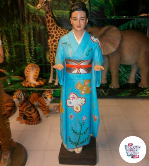 Figura Decoración Geisha Japonesa exposición