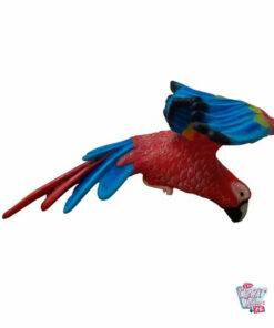 Figura Decoración Guacamayo Volando rojo