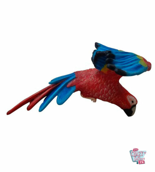Rød flygende ara dekorasjonsfigur