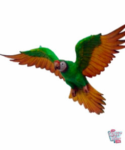 Figurdekorasjon Macaw Flying green