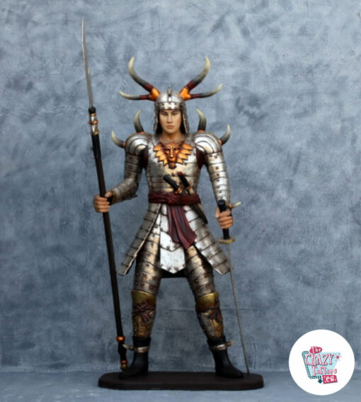 Figura Decorazione Guerriero Samurai frontale