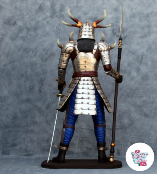 Figura Decoración Guerrero Samurai espalda