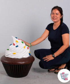 Giant Cupcake Sjokolade og Kremstørrelse