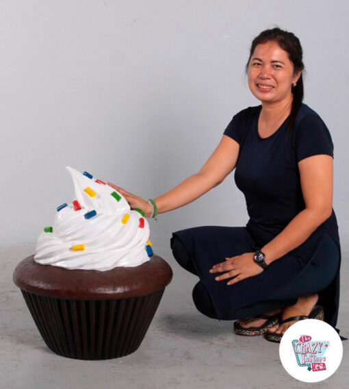 Giant Cupcake Sjokolade og Kremstørrelse