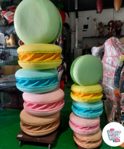 Figür Dekorasyonu Tatlı Macaroons büyük ve orta boy