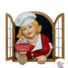 Figura Decorazione Donna con Cupcake davanti