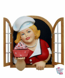 Figure Décoration Femme avec Cupcake devant