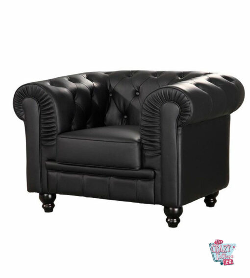 Fauteuil Chester noir