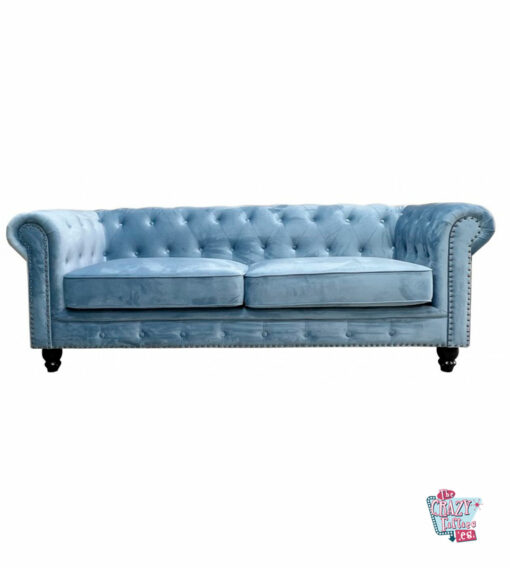 Chester 3-seater sofa with Velvet upholstery