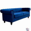 Chester 3-seater sofa with Velvet upholstery