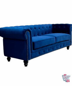 Chester 3-seater sofa with Velvet upholstery