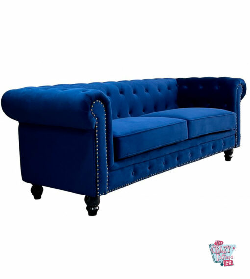 Chester 3-seater sofa with Velvet upholstery