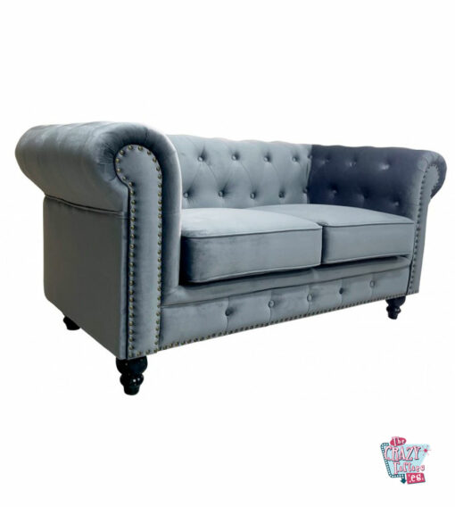 Chester 2-seater sofa with Velvet upholstery