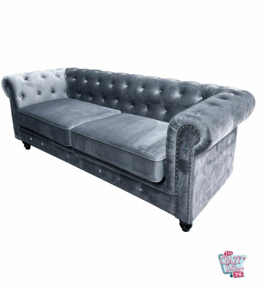 Chester 3-seater sofa with Velvet upholstery