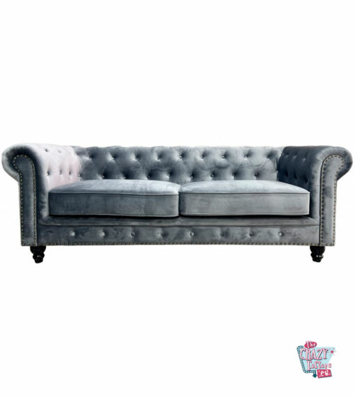 Chester 3-seater sofa with Velvet upholstery