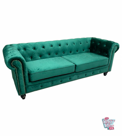 Chester 3-seater sofa with Velvet upholstery