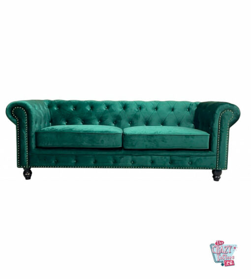 Chester 3-seater sofa with Velvet upholstery