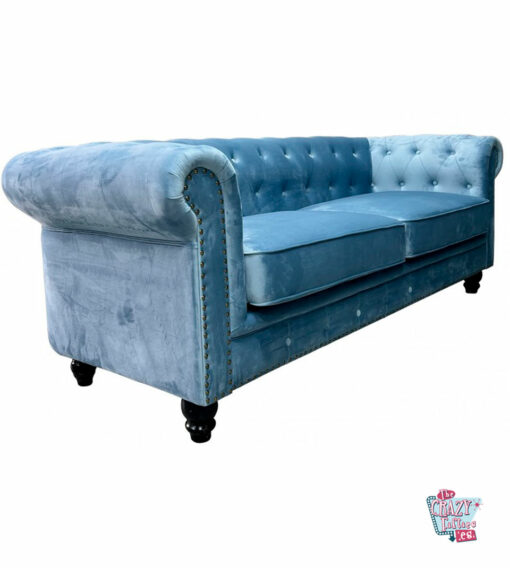 Chester 3-seater sofa with Velvet upholstery