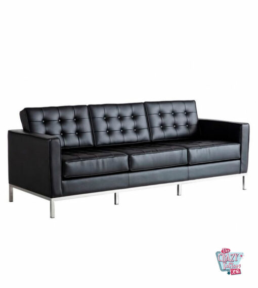 Flower 3-seater sofa Black