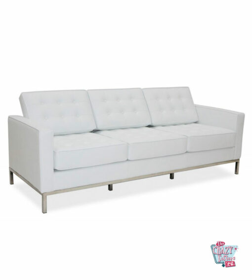 Blomster 3-personers sofa Hvid