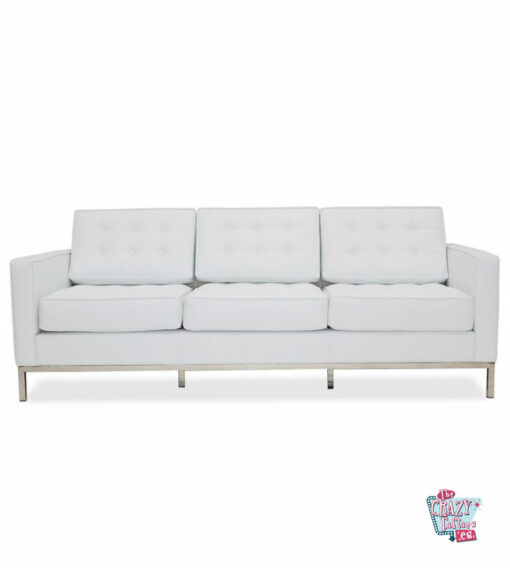 Blomster 3-personers sofa Hvid