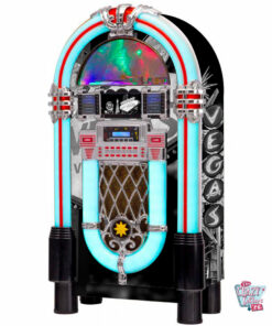 Jukebox Neon Bluetooth Las Vegas en blanco y negro