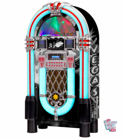 Las Vegas Neon Bluetooth Jukebox svart og hvit