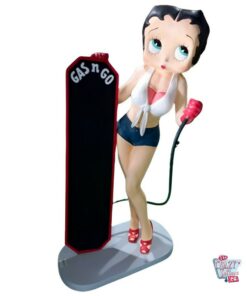 Betty Boop tankstation dekorationsfigur med tavle