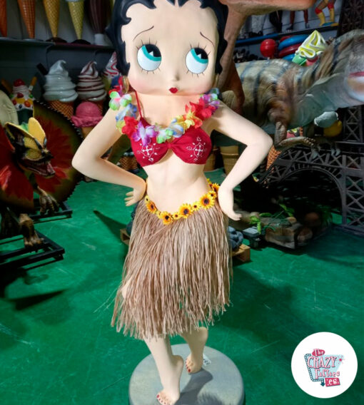 Betty Boop Tiki Elbise Dekorasyon Figürü