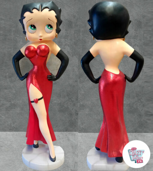 Figur-Dekorasjon-Betty-Boop-Dress-Sexy Rød