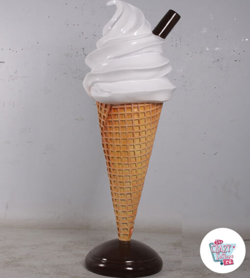 Figur Dekoration Glass Soft Cream