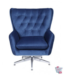 Fauteuil-Vintage-Velours-Bleu