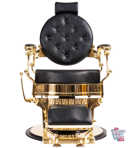 Classic Gold Capitone Barber Chair