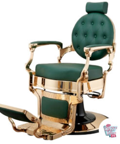 Sillon de Barbero Classic Gold Capitone Verde