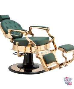 Sillon de Barbero Classic Gold Capitone Verde