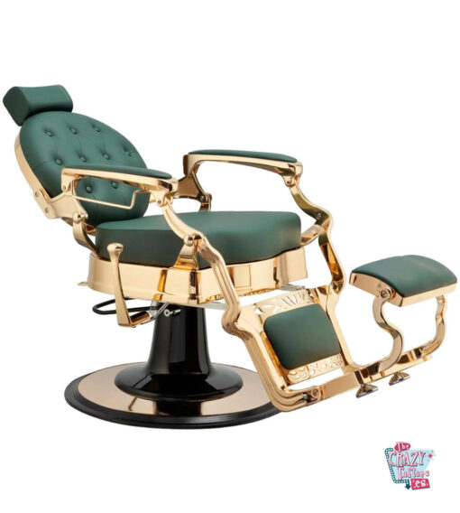 Кресло для парикмахера Classic Gold Capitone Green