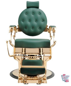 Sillon de Barbero Classic Gold Capitone Verde