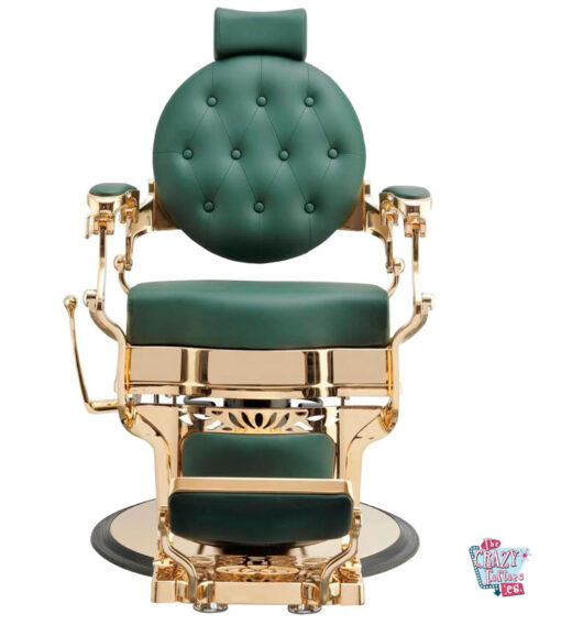 Кресло для парикмахера Classic Gold Capitone Green