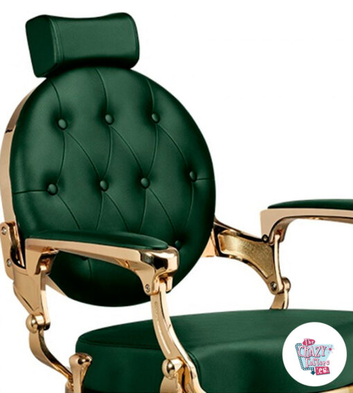 Sillon de Barbero Classic Gold Capitone Verde