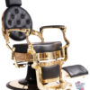 Classic Gold Capitone Barber Chair