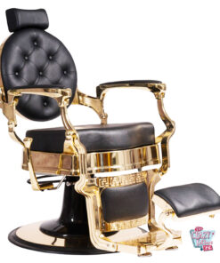 Classic Gold Capitone Barber Chair