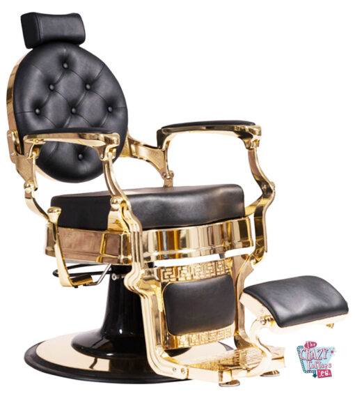 Classic Gold Capitone Barber Chair