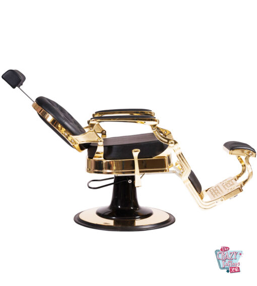 Classic Gold Capitone Barber Chair