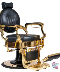 Cadeira de barbeiro clássica dourada
