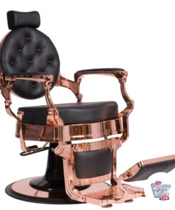 Cadeira de barbeiro clássica dourada rosa