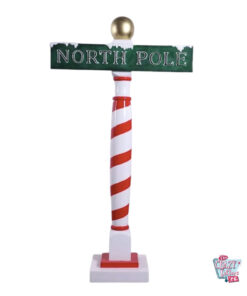 Figura Decoración Navidad Cartel Polo Norte