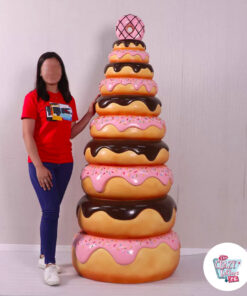 Figura Decoración Torre Donuts