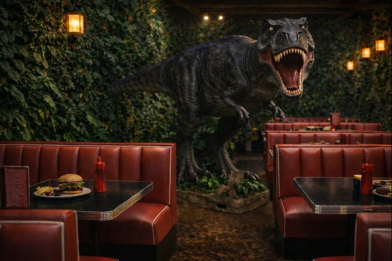 Dinosaurio Animado T-Rex al Acecho