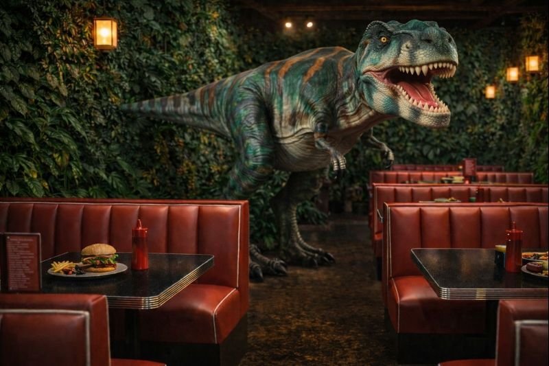 Dinosaurio Animado T-Rex Caminando1